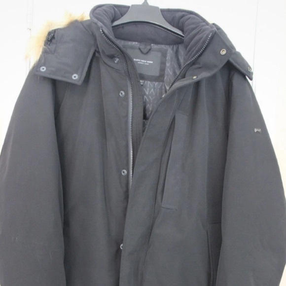 Marc New York Andrew MarcHooded Down Coat MenNavy blue Size XXL